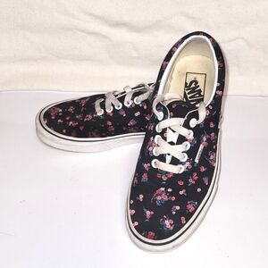 VANS Era Low Top Ditsy Floral Black Women’s Sneakers womens 8